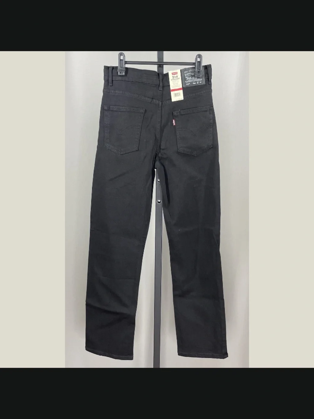 NEW Levis Jeans Boys 18 29 black denim straight leg casual classic